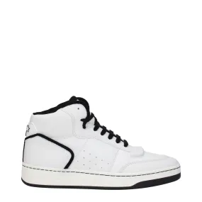 Saint Laurent Sneakers Sl80 Donna Pelle Bianco/Nero